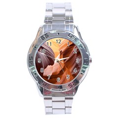 Light Landscape Nature Red Stainless Steel Analogue Watch by Sudhe