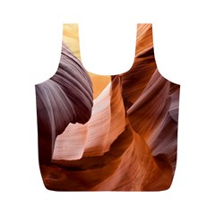 Light Landscape Nature Red Full Print Recycle Bag (m) by Sudhe