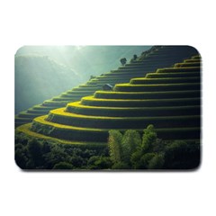 Scenic View Of Rice Paddy Plate Mats