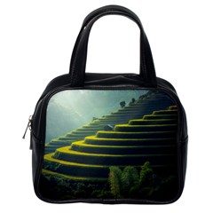 Scenic View Of Rice Paddy Classic Handbag (one Side) by Sudhe