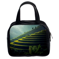 Scenic View Of Rice Paddy Classic Handbag (two Sides) by Sudhe