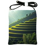 Scenic View Of Rice Paddy Shoulder Sling Bag Front