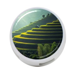 Scenic View Of Rice Paddy 4-port Usb Hub (two Sides) by Sudhe