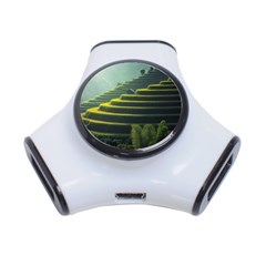 Scenic View Of Rice Paddy 3-port Usb Hub by Sudhe