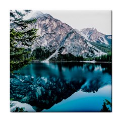 Daylight Forest Glossy Lake Tile Coasters