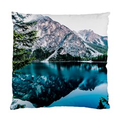 Daylight Forest Glossy Lake Standard Cushion Case (two Sides) by Sudhe