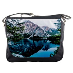 Daylight Forest Glossy Lake Messenger Bag by Sudhe