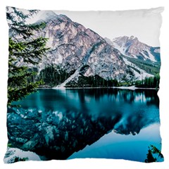 Daylight Forest Glossy Lake Large Flano Cushion Case (two Sides) by Sudhe