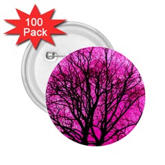 Pink Silhouette Tree 2 25  Buttons (100 Pack) 