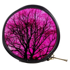 Pink Silhouette Tree Mini Makeup Bag by Sudhe