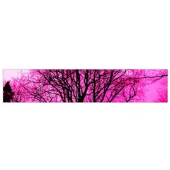 Pink Silhouette Tree Small Flano Scarf by Sudhe