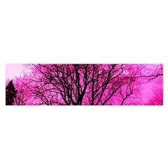 Pink Silhouette Tree Satin Scarf (oblong) by Sudhe