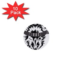 Pirate Rat Animal Pet Danger 1  Mini Buttons (10 Pack)  by Sudhe