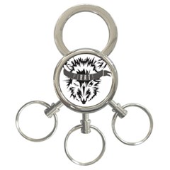 Pirate Rat Animal Pet Danger 3-ring Key Chains by Sudhe