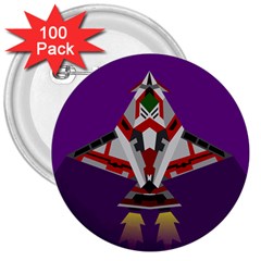 Toy Plane Outer Space Launching 3  Buttons (100 Pack) 