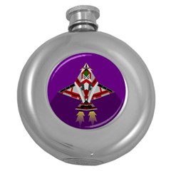 Toy Plane Outer Space Launching Round Hip Flask (5 Oz) by Sudhe