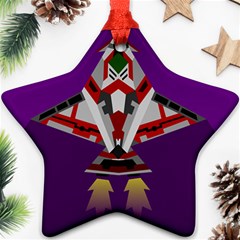 Toy Plane Outer Space Launching Star Ornament (two Sides) by Sudhe