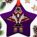 Toy Plane Outer Space Launching Star Ornament (Two Sides) Front