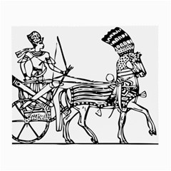 Line Art Drawing Ancient Chariot Small Glasses Cloth (2-side)