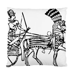 Line Art Drawing Ancient Chariot Standard Cushion Case (one Side) by Sudhe