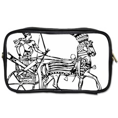 Line Art Drawing Ancient Chariot Toiletries Bag (one Side) by Sudhe