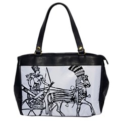 Line Art Drawing Ancient Chariot Oversize Office Handbag by Sudhe