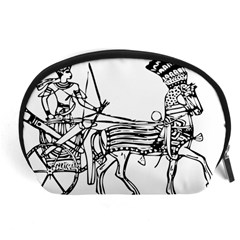 Line Art Drawing Ancient Chariot Accessory Pouch (large) by Sudhe