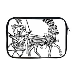 Line Art Drawing Ancient Chariot Apple Macbook Pro 17  Zipper Case by Sudhe