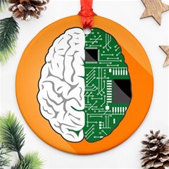 Technology Brain Digital Creative Ornament (round) by Sudhe