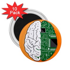 Technology Brain Digital Creative 2 25  Magnets (10 Pack)  by Sudhe