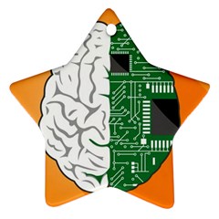 Technology Brain Digital Creative Star Ornament (two Sides) by Sudhe