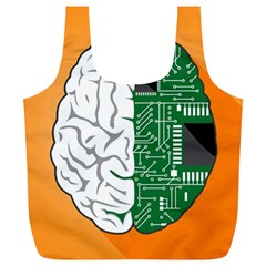 Technology Brain Digital Creative Full Print Recycle Bag (xl) by Sudhe