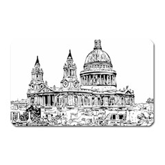 Line Art Architecture Church Magnet (rectangular) by Sudhe