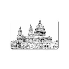 Line Art Architecture Church Magnet (name Card) by Sudhe