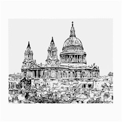 Line Art Architecture Church Small Glasses Cloth by Sudhe