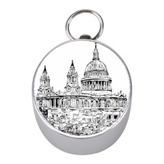 Line Art Architecture Church Mini Silver Compasses by Sudhe