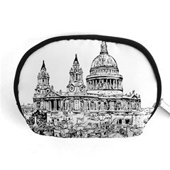 Line Art Architecture Church Accessory Pouch (medium) by Sudhe