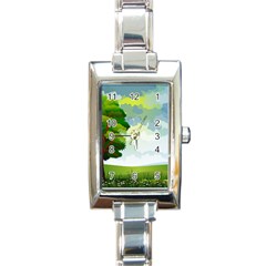 Landscape Nature Natural Sky Rectangle Italian Charm Watch by Sudhe