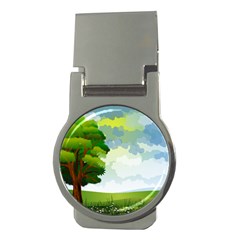 Landscape Nature Natural Sky Money Clips (round)  by Sudhe