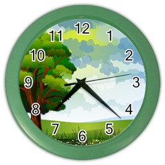 Landscape Nature Natural Sky Color Wall Clock by Sudhe