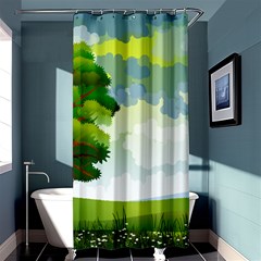 Landscape Nature Natural Sky Shower Curtain 36  X 72  (stall)  by Sudhe