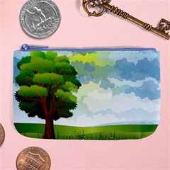 Landscape Nature Natural Sky Large Coin Purse by Sudhe