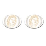 Apollo Design Draw Vector Nib Cufflinks (Oval) Front(Pair)