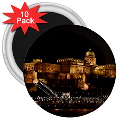 Budapest Buda Castle Building Scape 3  Magnets (10 Pack)  by Sudhe