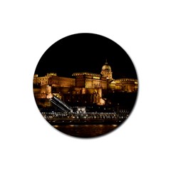 Budapest Buda Castle Building Scape Rubber Coaster (round)  by Sudhe