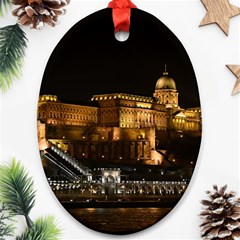 Budapest Buda Castle Building Scape Oval Ornament (two Sides) by Sudhe