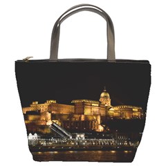 Budapest Buda Castle Building Scape Bucket Bag by Sudhe