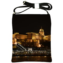 Budapest Buda Castle Building Scape Shoulder Sling Bag by Sudhe