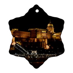 Budapest Buda Castle Building Scape Ornament (snowflake) by Sudhe