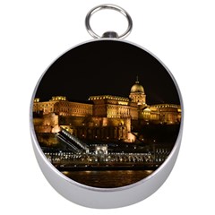 Budapest Buda Castle Building Scape Silver Compasses by Sudhe